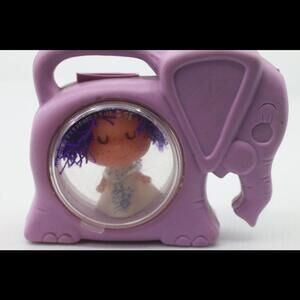 Vintage Doll In Inside elephant Plastic Bank Carry Case 70s 80s Made
